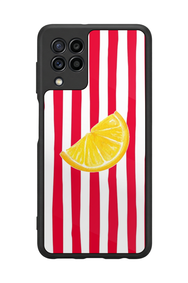 Samsung Galaxy M22 Uyumlu Limon Tasarımlı Glossy Premium Kılıf