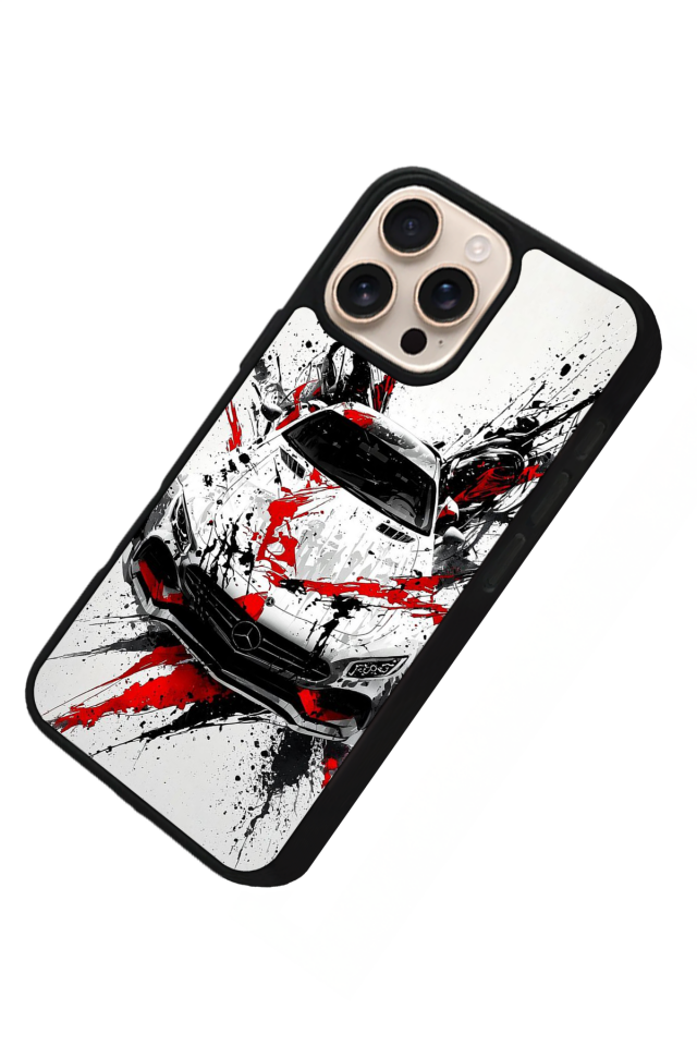 iPhone 14 Pro Uyumlu Mercedes Tasarımlı Glossy Premium Kılıf