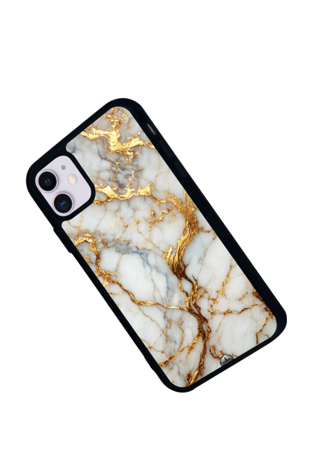 iPhone 11 Uyumlu Mermer Marble Tasarımlı Glossy Premium Kılıf