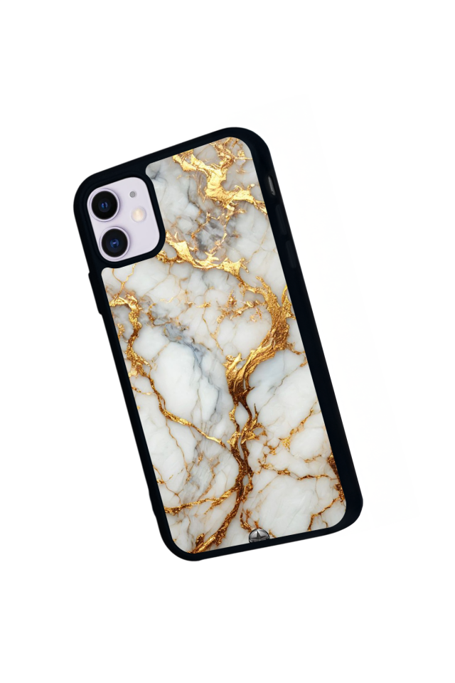 iPhone 11 Uyumlu Mermer Marble Tasarımlı Glossy Premium Kılıf
