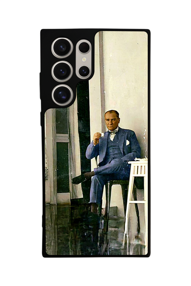 Samsung Galaxy S22 Ultra Uyumlu Mustafa Kemal Ataturk Tasarımlı Glossy Premium Kılıf