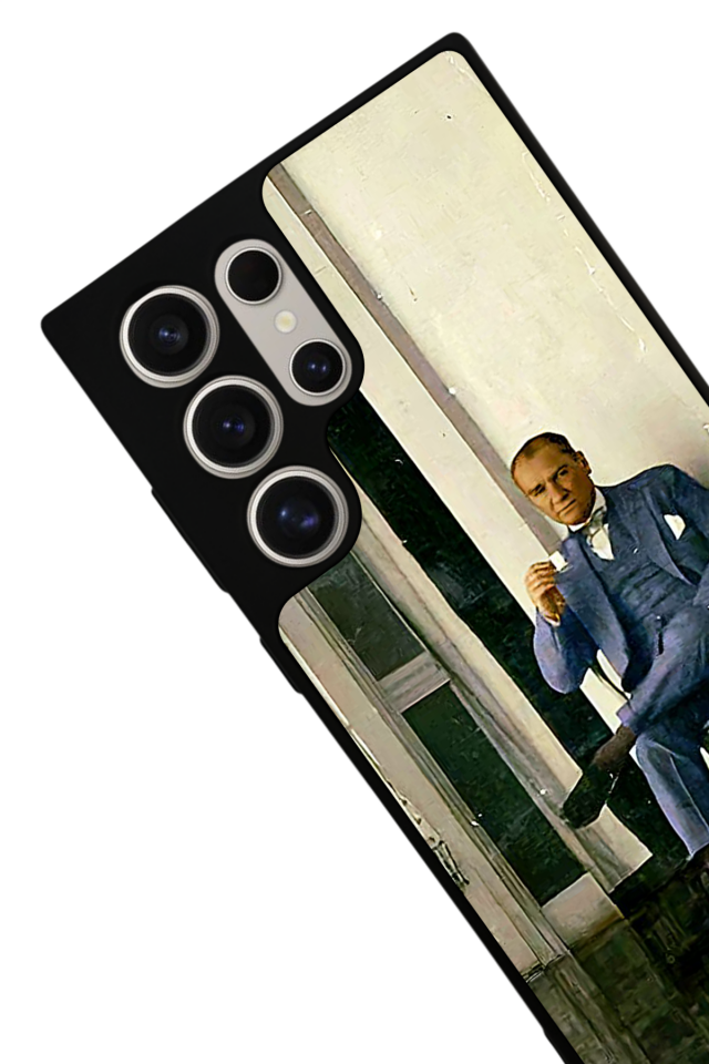 Samsung Galaxy S22 Ultra Uyumlu Mustafa Kemal Ataturk Tasarımlı Glossy Premium Kılıf