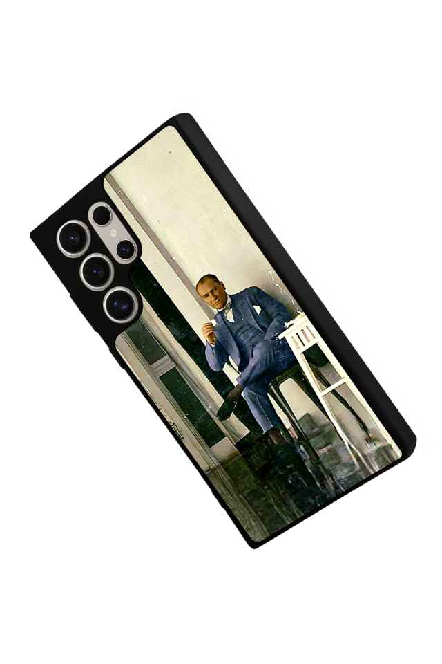 Samsung Galaxy S22 Ultra Uyumlu Mustafa Kemal Ataturk Tasarımlı Glossy Premium Kılıf