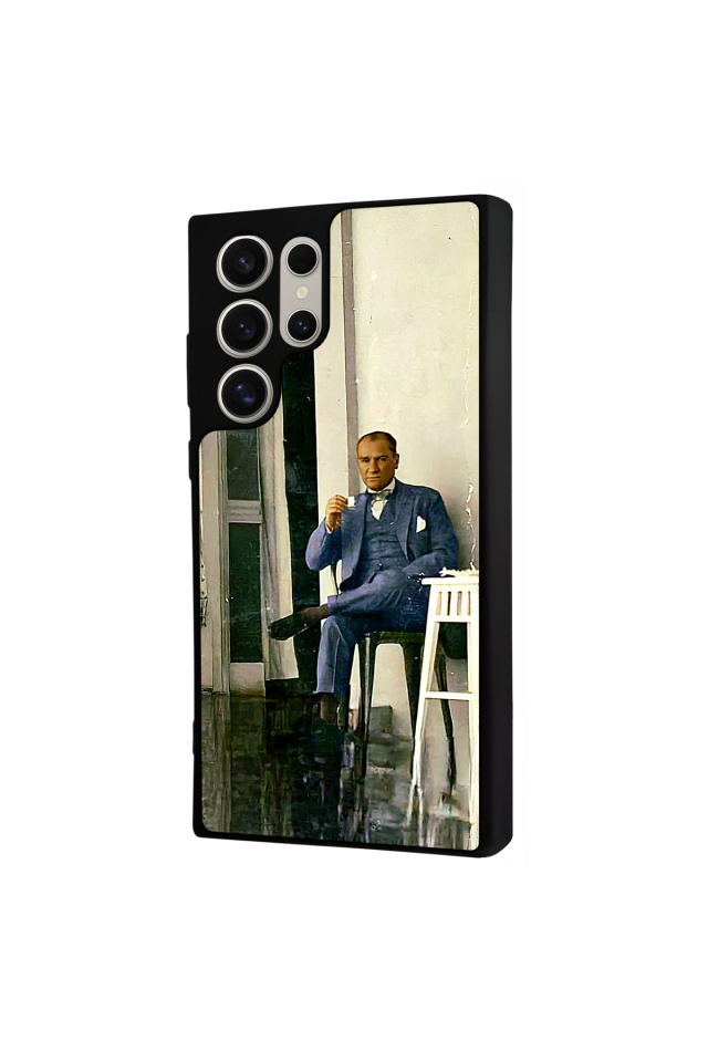 Samsung Galaxy S22 Ultra Uyumlu Mustafa Kemal Ataturk Tasarımlı Glossy Premium Kılıf