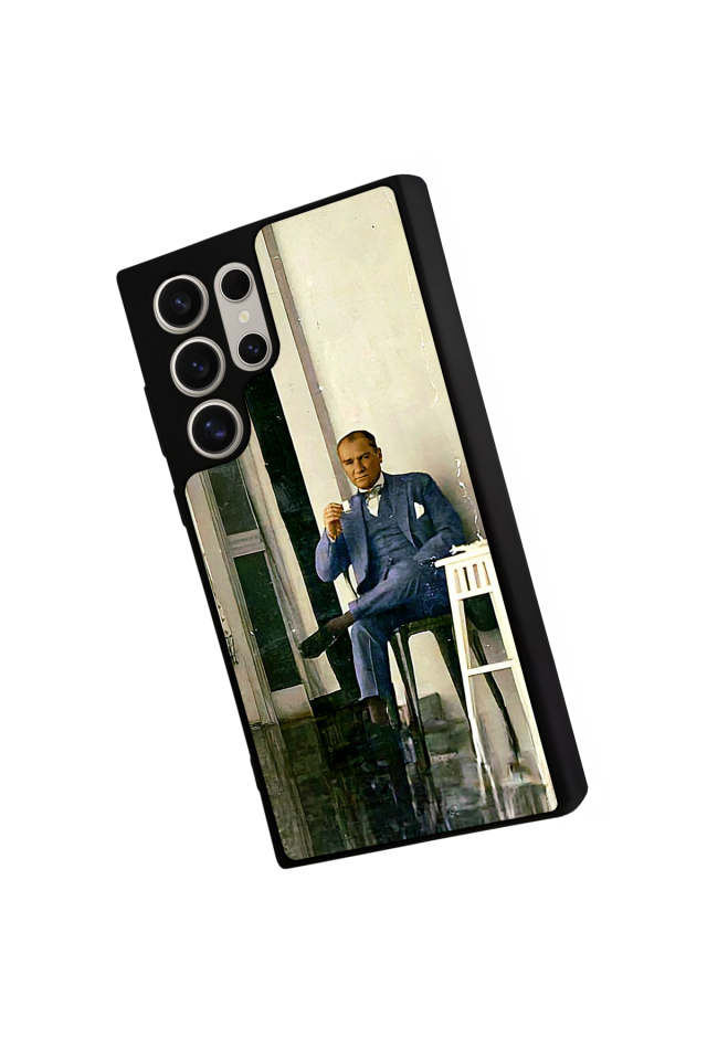 Samsung Galaxy S22 Ultra Uyumlu Mustafa Kemal Ataturk Tasarımlı Glossy Premium Kılıf