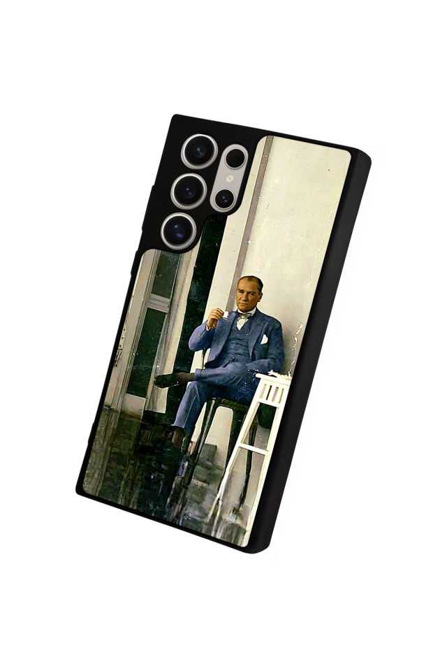 Samsung Galaxy S22 Ultra Uyumlu Mustafa Kemal Ataturk Tasarımlı Glossy Premium Kılıf