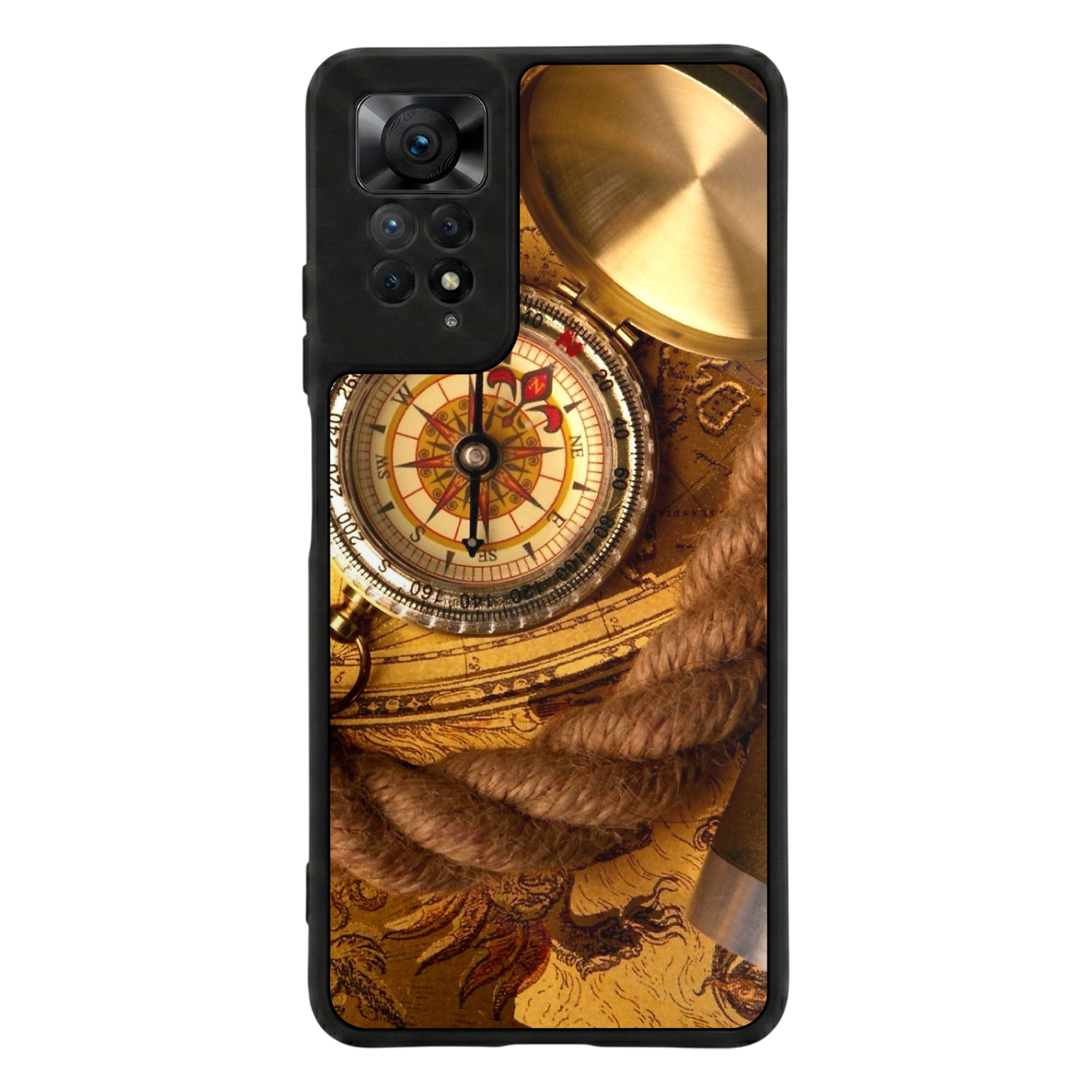 Xiaomi Redmi Note 11 Pro Uyumlu Pusula Tasarımlı Glossy Premium Kılıf