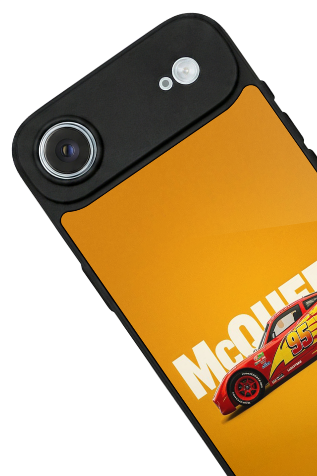 iPhone 17 Air Uyumlu Şimsek McQueen Tasarımlı Glossy Premium Kılıf