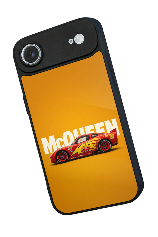 iPhone 17 Air Uyumlu Şimsek McQueen Tasarımlı Glossy Premium Kılıf