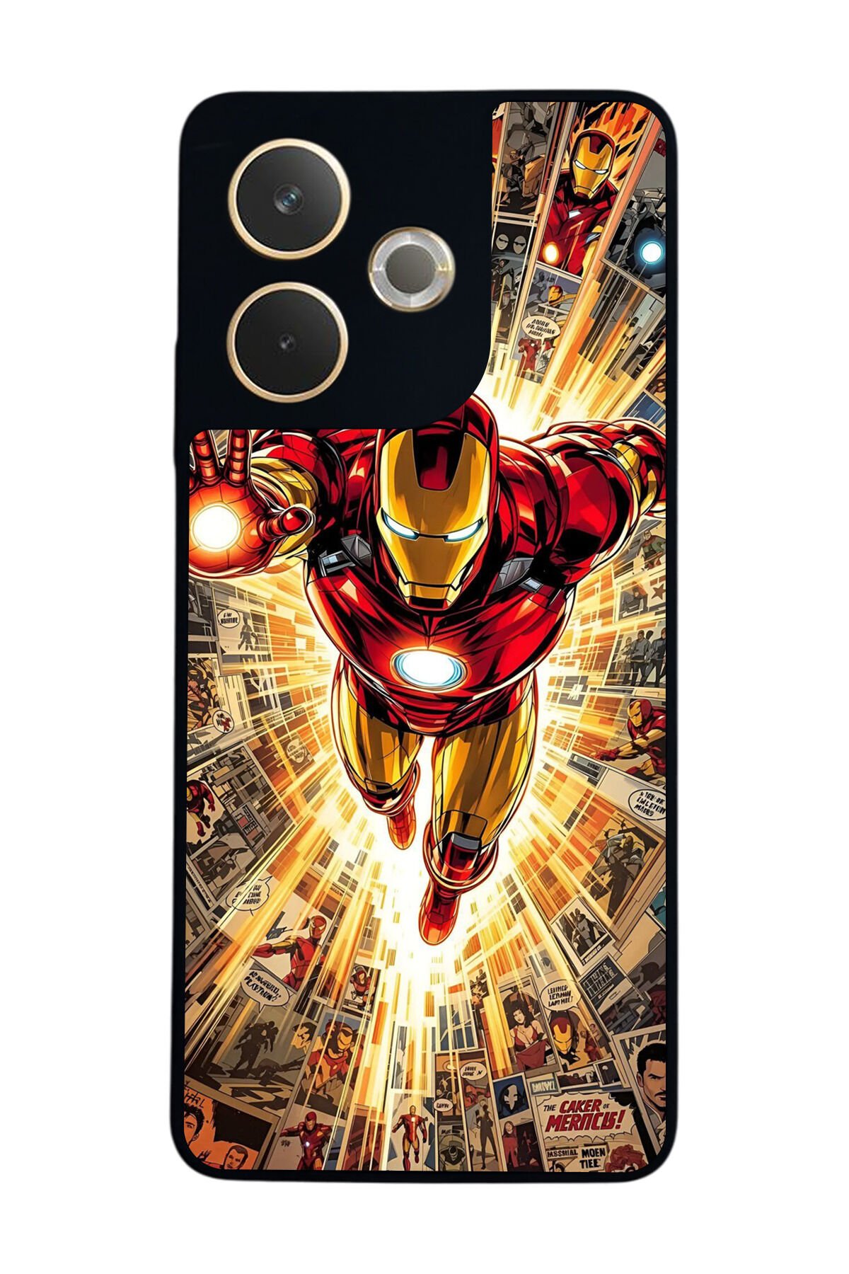 Oppo A5 Pro Uyumlu Iron Man ( Demir Adam ) Tasarımlı Glossy Premium Kılıf