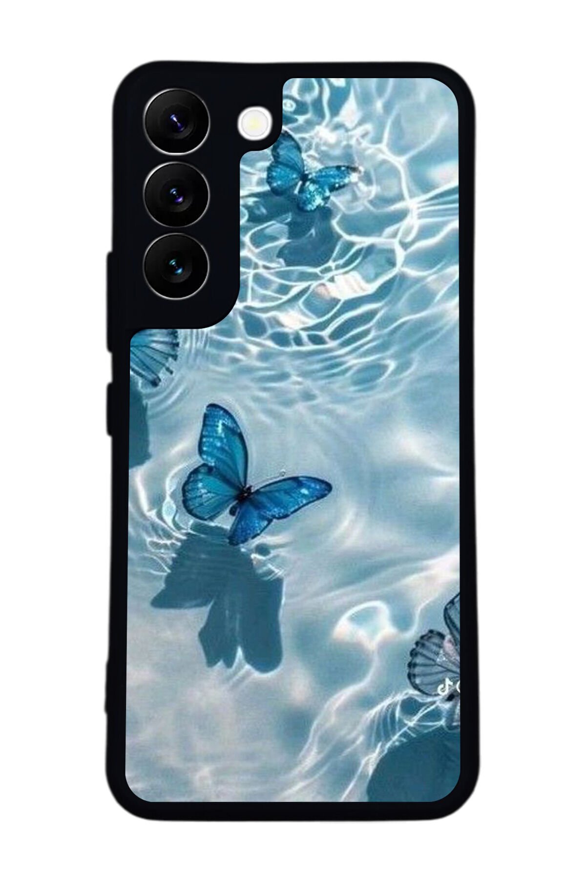 Samsung Galaxy S22 Uyumlu Kelebek Tasarımlı Glossy Premium Kılıf