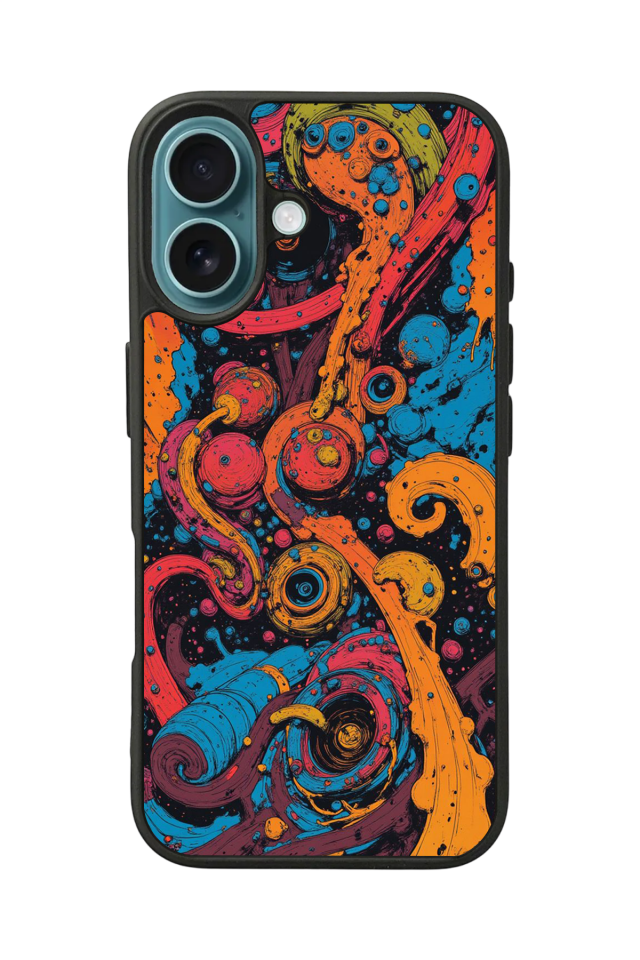iPhone 16 Plus Uyumlu Abstract Tasarımlı Glossy Premium Kılıf