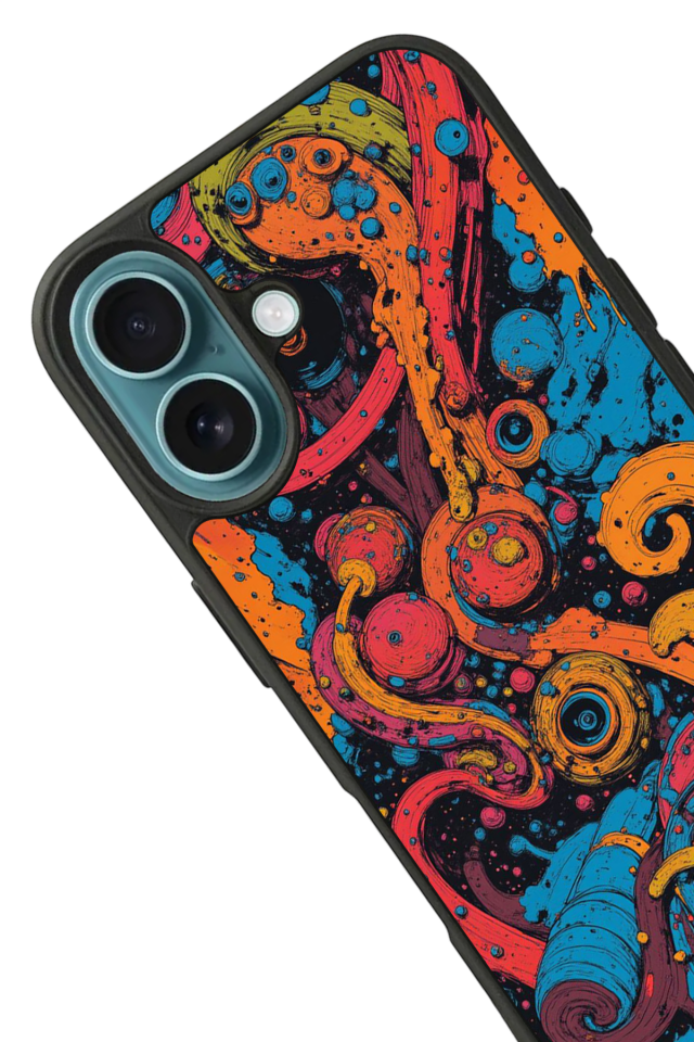 iPhone 16 Plus Uyumlu Abstract Tasarımlı Glossy Premium Kılıf