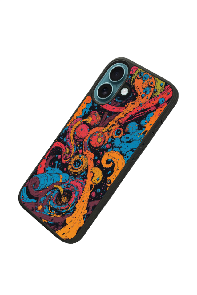 iPhone 16 Plus Uyumlu Abstract Tasarımlı Glossy Premium Kılıf