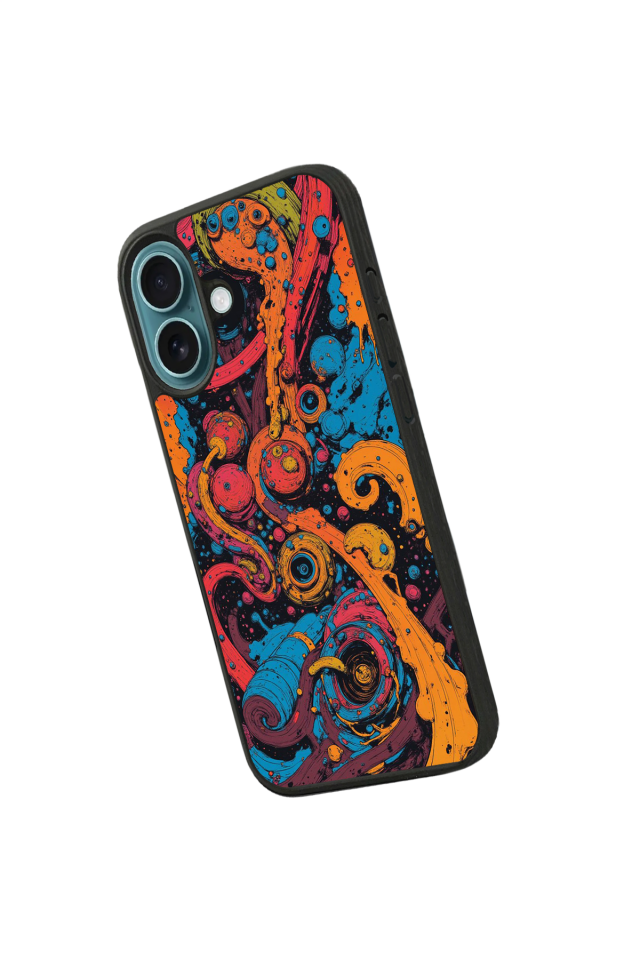 iPhone 16 Plus Uyumlu Abstract Tasarımlı Glossy Premium Kılıf