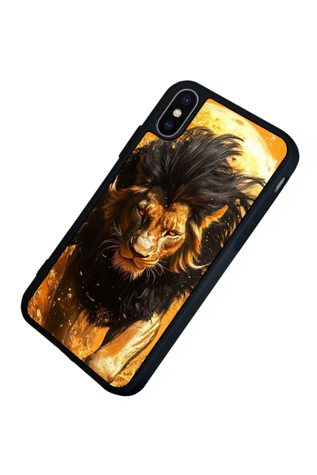 iPhone XS Max Uyumlu Aslan Tasarımlı Glossy Premium Kılıf