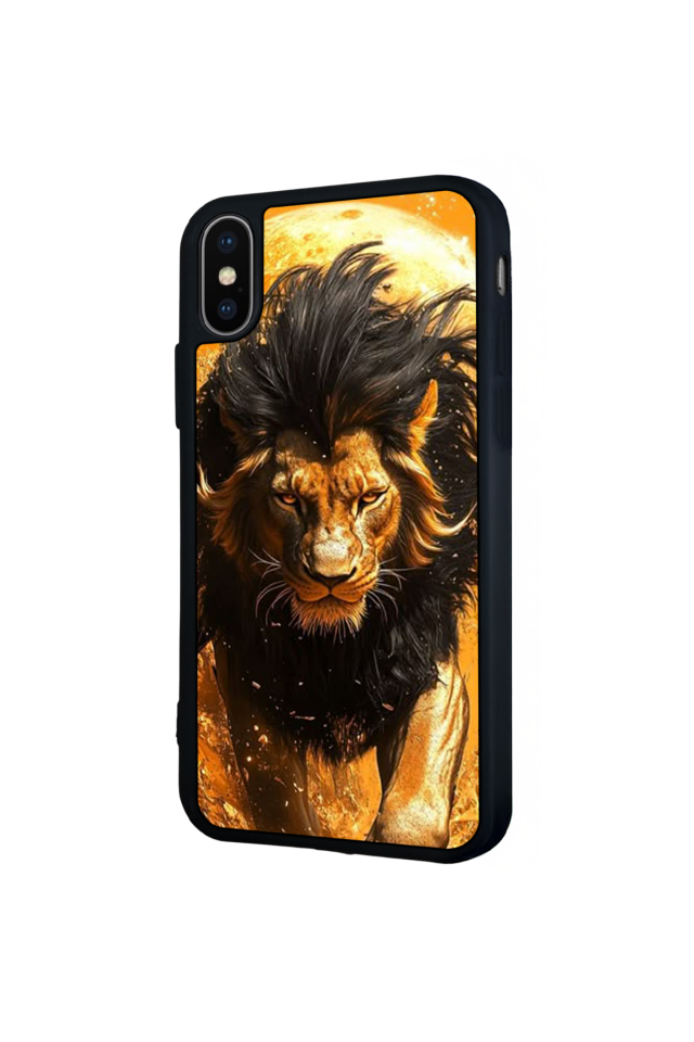 iPhone XS Max Uyumlu Aslan Tasarımlı Glossy Premium Kılıf