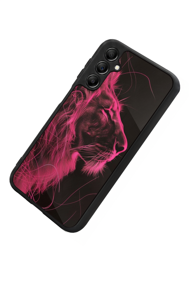 Samsung Galaxy A14 Uyumlu Aslan Tasarımlı Glossy Premium Kılıf