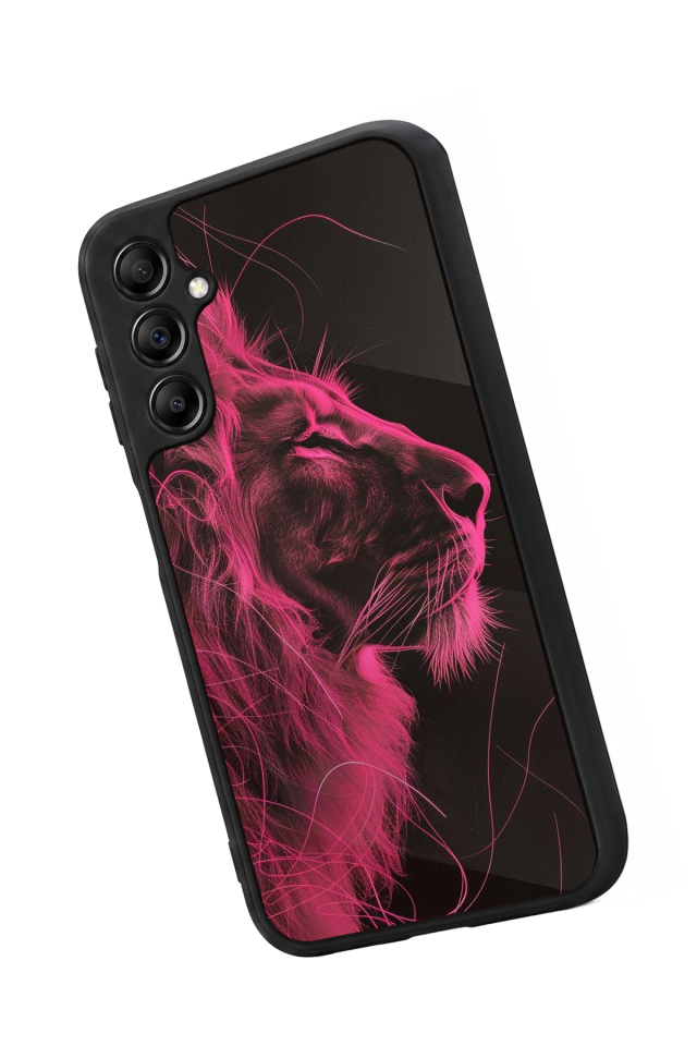 Samsung Galaxy A14 Uyumlu Aslan Tasarımlı Glossy Premium Kılıf