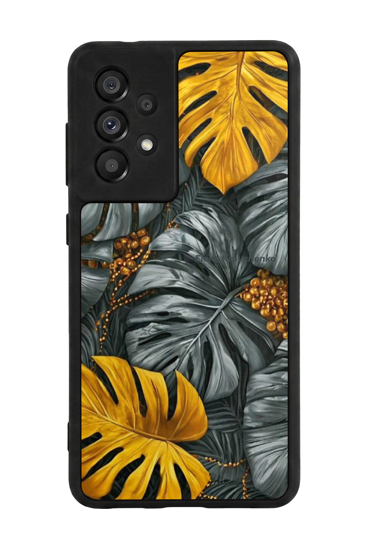 Samsung Galaxy A73 Uyumlu Botanik Tasarımlı Glossy Premium Kılıf
