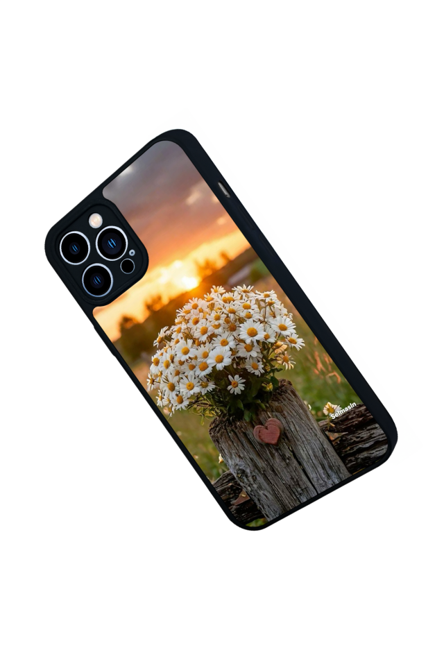 iPhone 12 Pro Max Uyumlu Cicek Tasarımlı Glossy Premium Kılıf