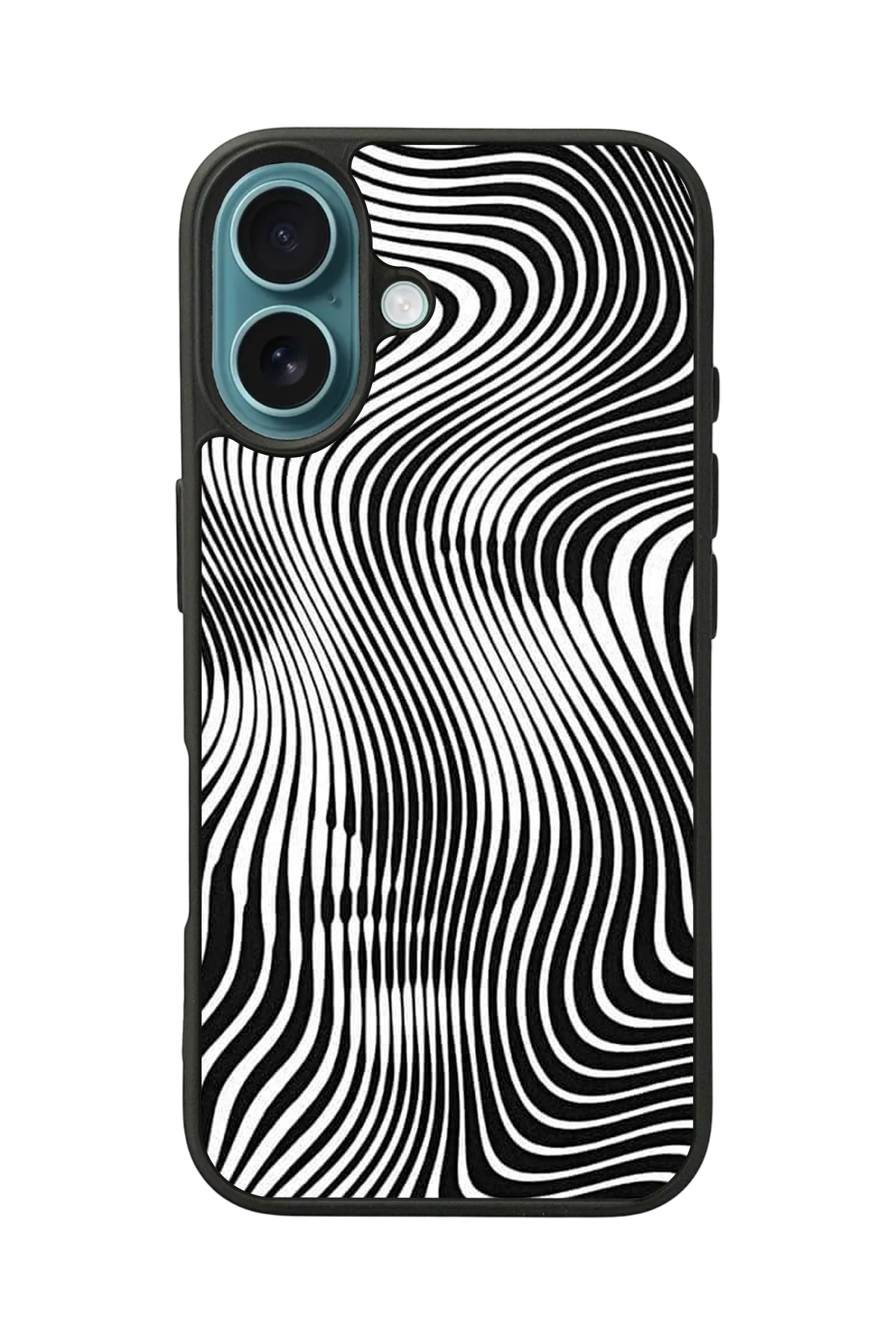 iPhone 16 Uyumlu Çizgi Sanatı Tasarımlı Glossy Premium Kılıf