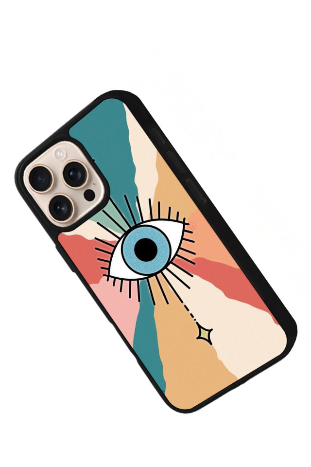 iPhone 15 Pro Max Uyumlu Göz Tasarımlı Glossy Premium Kılıf