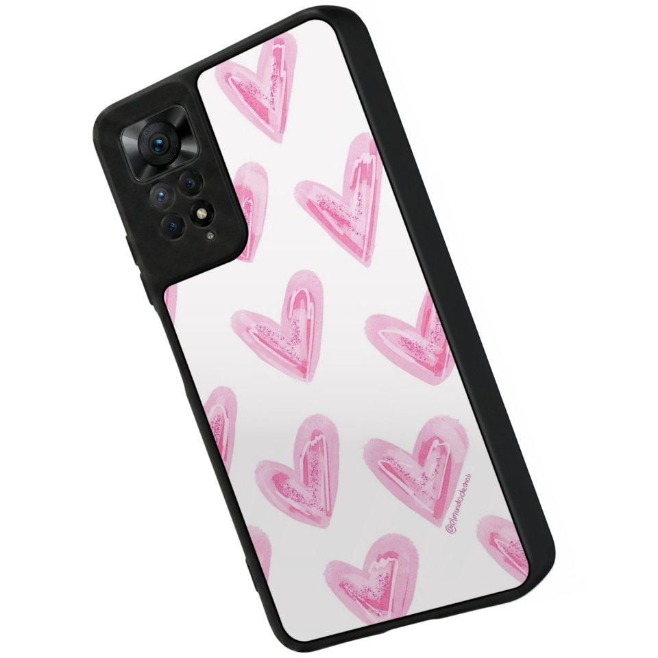 Xiaomi Redmi Note 12 Pro Uyumlu Kalp Love Tasarımlı Glossy Premium Kılıf