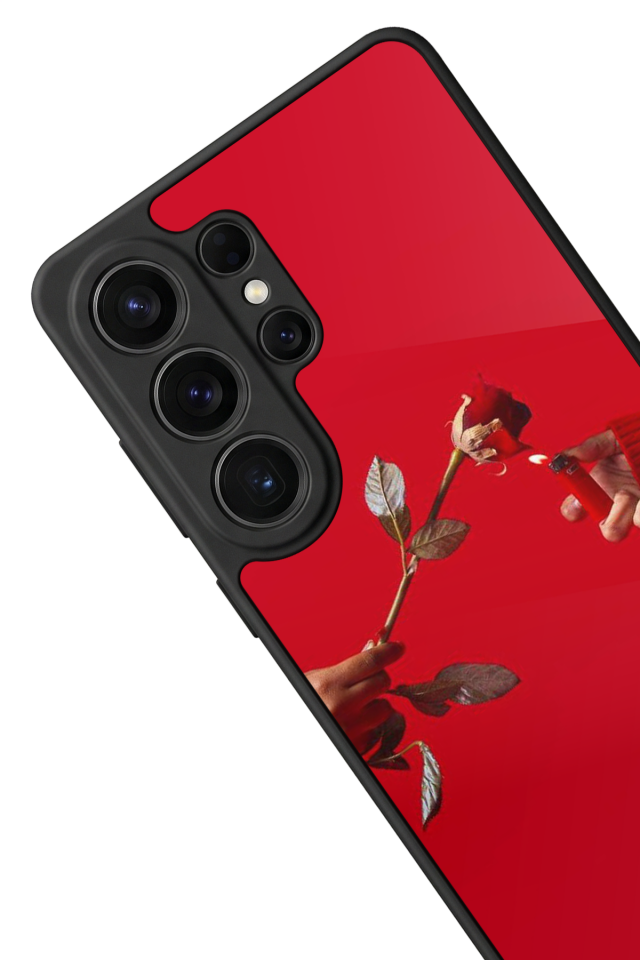 Samsung Galaxy S26 Ultra Uyumlu Kirmizi Tasarımlı Glossy Premium Kılıf