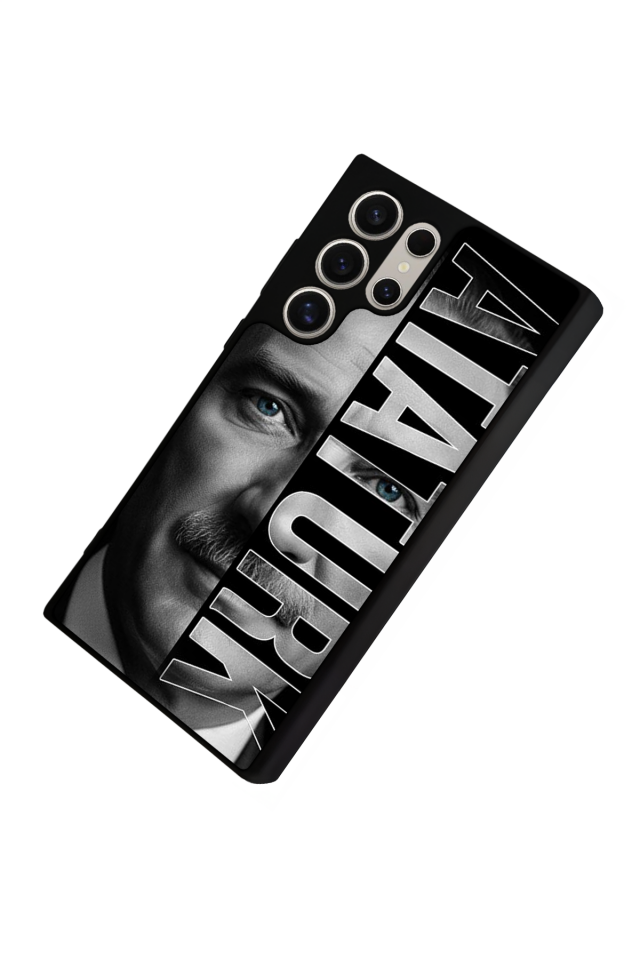 Samsung Galaxy S22 Ultra Uyumlu Mustafa Kemal Ataturk Tasarımlı Glossy Premium Kılıf