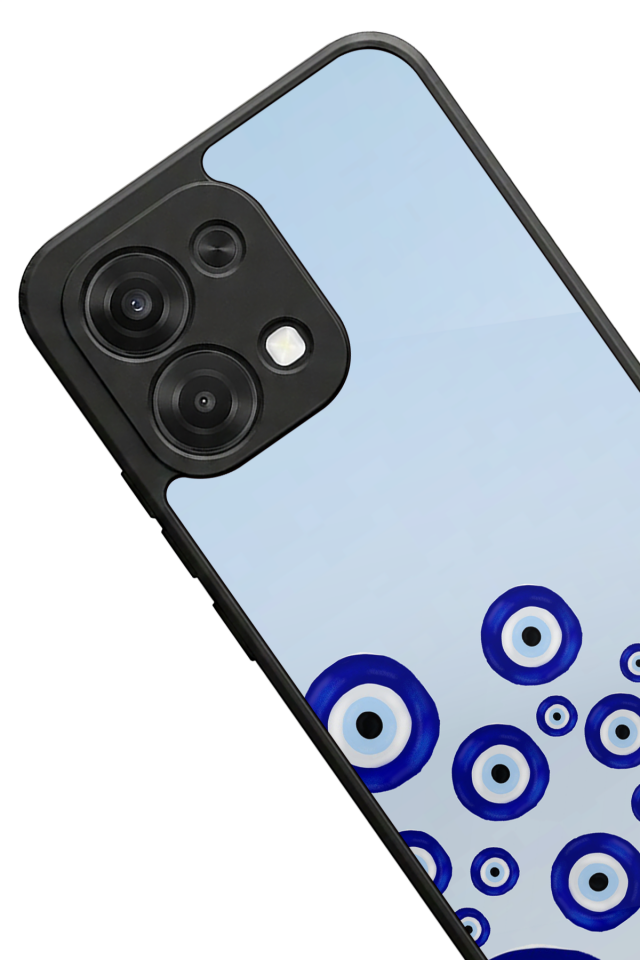 Oppo A6 Pro Uyumlu Nazar Tasarımlı Glossy Premium Kılıf