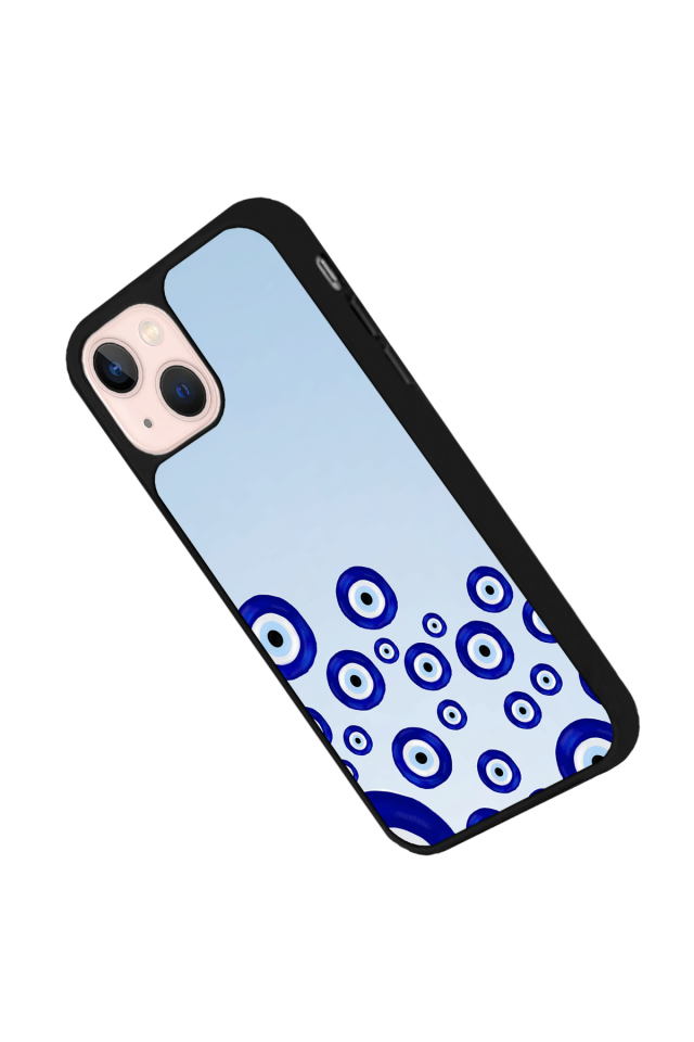 iPhone 13 Mini Uyumlu Nazar Tasarımlı Glossy Premium Kılıf