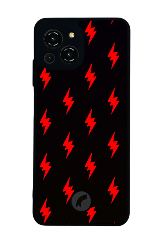 Reeder S23 Pro Max Uyumlu Simsek Tasarımlı Glossy Premium Kılıf