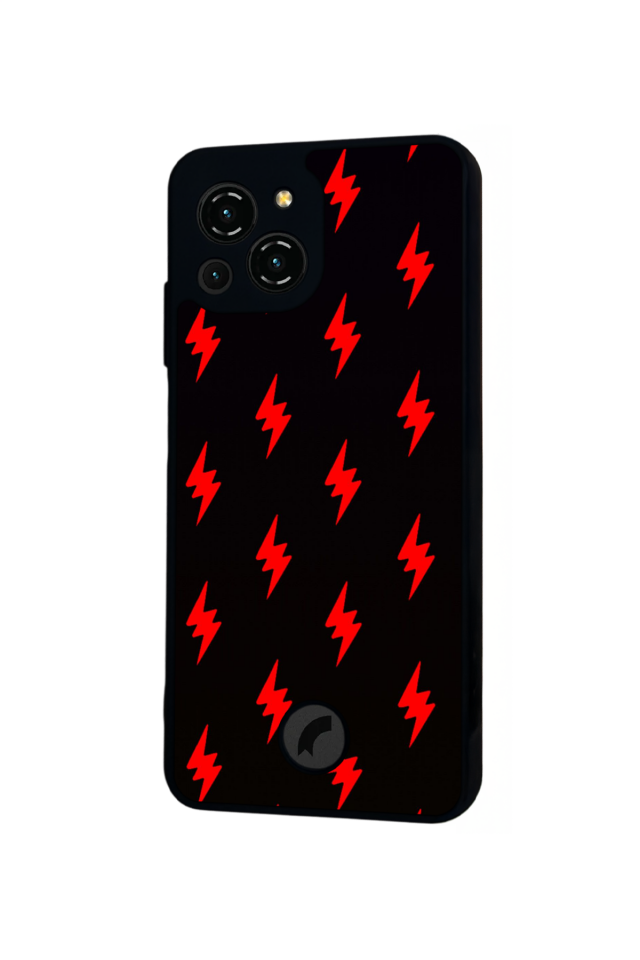 Reeder S23 Pro Max Uyumlu Simsek Tasarımlı Glossy Premium Kılıf