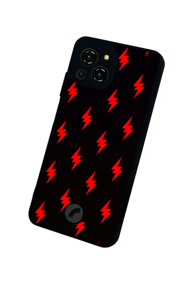 Reeder S23 Pro Max Uyumlu Simsek Tasarımlı Glossy Premium Kılıf