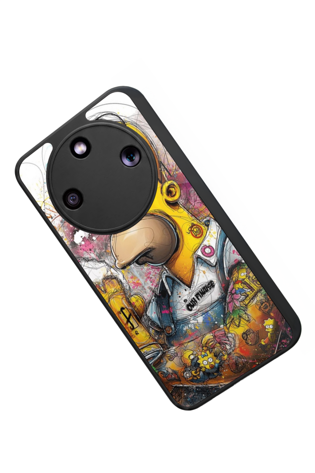 Honor Magic 8 Lite Uyumlu The Simpsons Tasarımlı Glossy Premium Kılıf