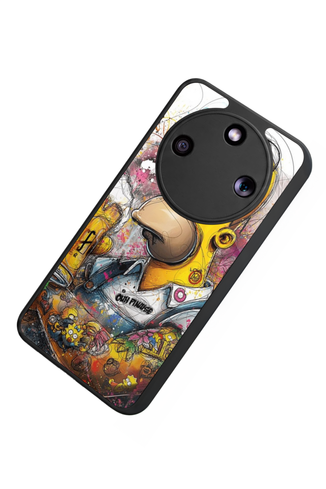 Honor Magic 8 Lite Uyumlu The Simpsons Tasarımlı Glossy Premium Kılıf
