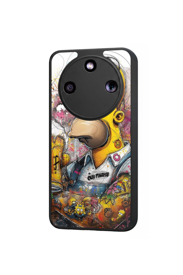 Honor Magic 8 Lite Uyumlu The Simpsons Tasarımlı Glossy Premium Kılıf