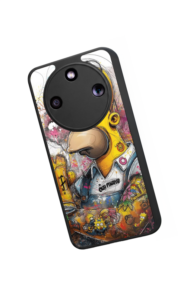 Honor Magic 8 Lite Uyumlu The Simpsons Tasarımlı Glossy Premium Kılıf