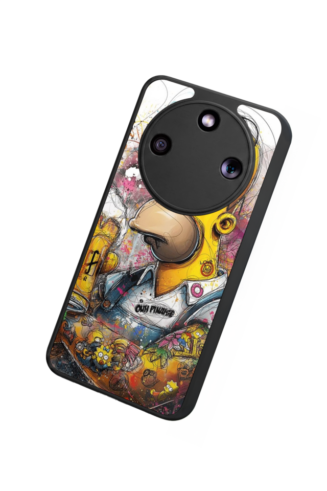 Honor Magic 8 Lite Uyumlu The Simpsons Tasarımlı Glossy Premium Kılıf