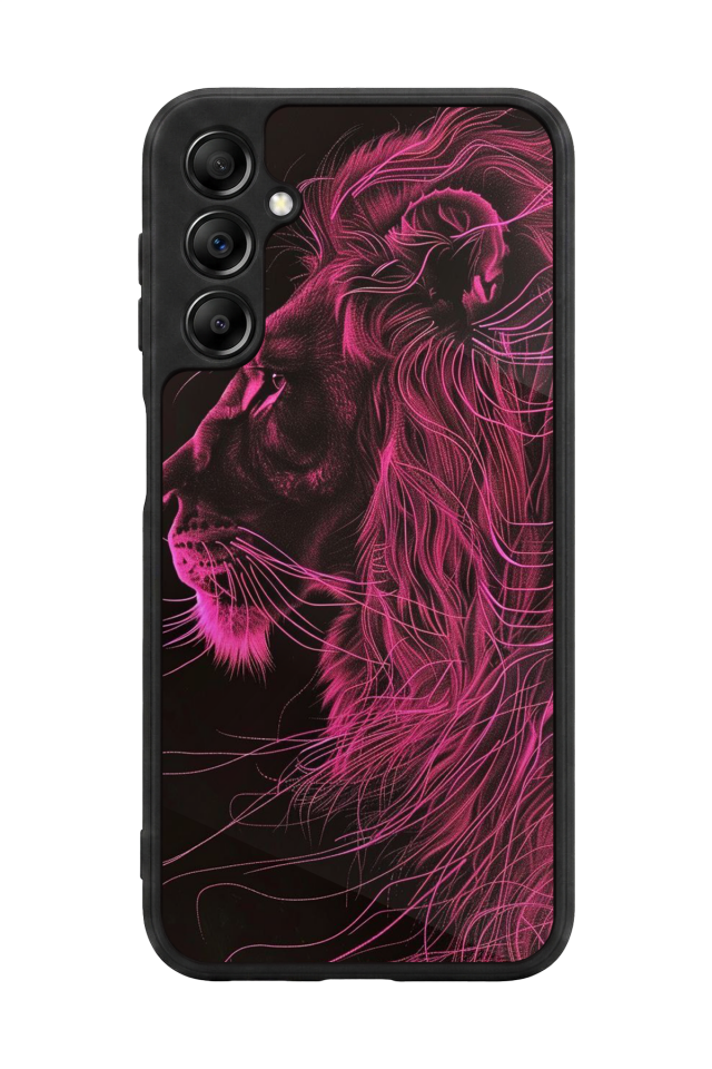 Samsung Galaxy A14 Uyumlu Aslan Tasarımlı Glossy Premium Kılıf