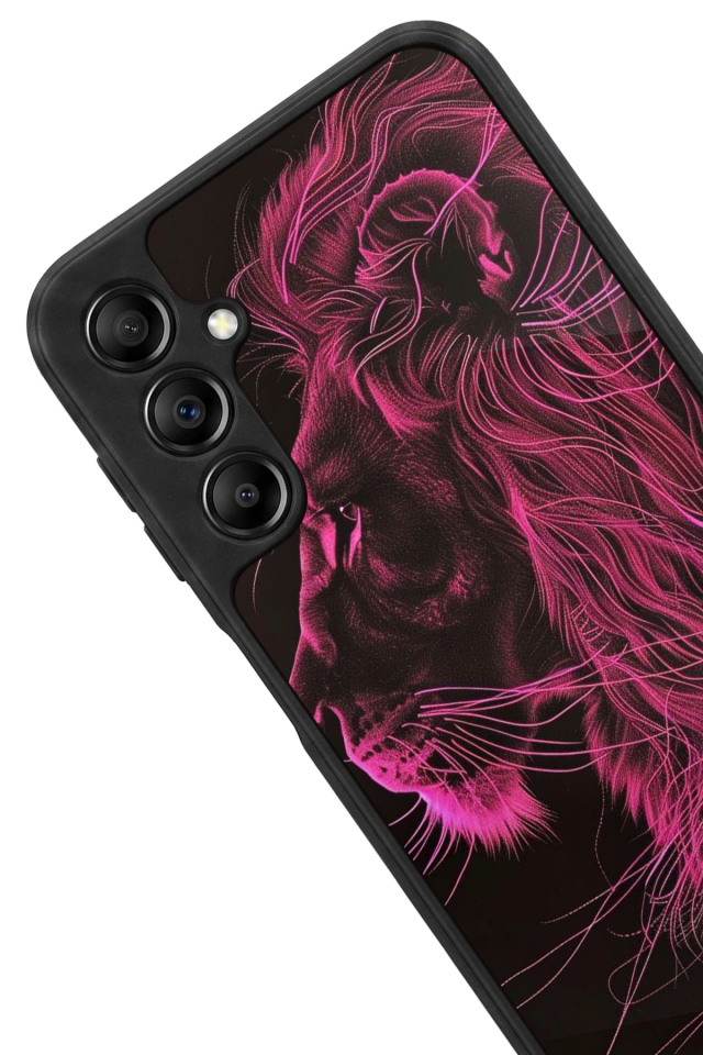 Samsung Galaxy A14 Uyumlu Aslan Tasarımlı Glossy Premium Kılıf