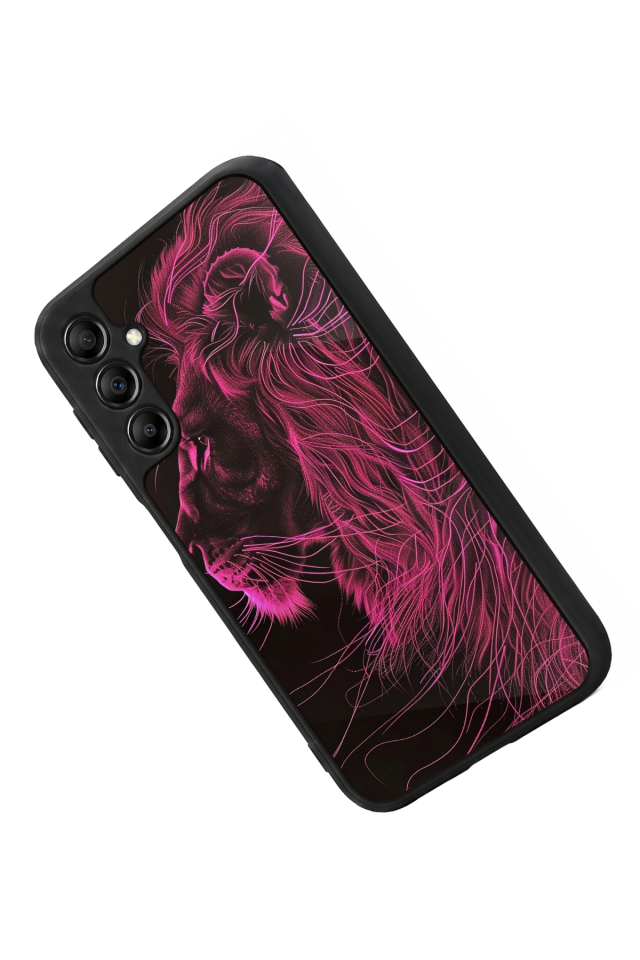 Samsung Galaxy A14 Uyumlu Aslan Tasarımlı Glossy Premium Kılıf