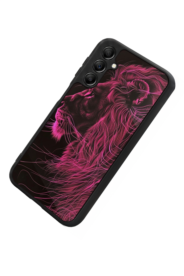 Samsung Galaxy A14 Uyumlu Aslan Tasarımlı Glossy Premium Kılıf