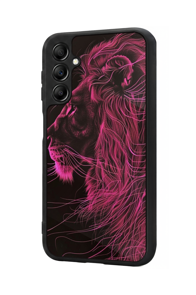 Samsung Galaxy A14 Uyumlu Aslan Tasarımlı Glossy Premium Kılıf