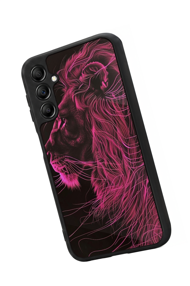 Samsung Galaxy A14 Uyumlu Aslan Tasarımlı Glossy Premium Kılıf