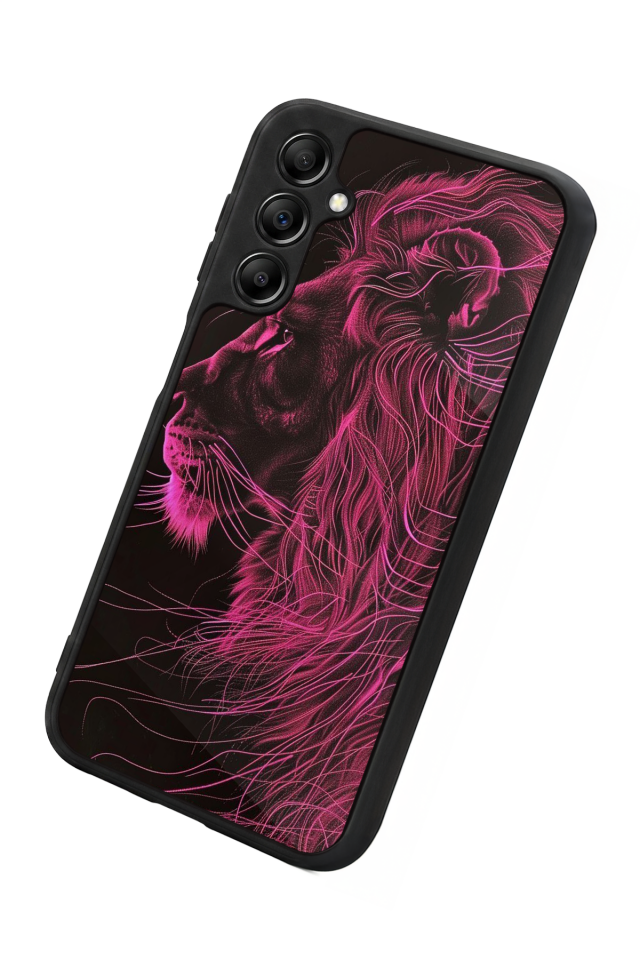 Samsung Galaxy A14 Uyumlu Aslan Tasarımlı Glossy Premium Kılıf