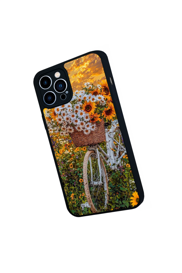 iPhone 12 Pro Max Uyumlu Cicek Tasarımlı Glossy Premium Kılıf