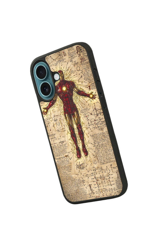 iPhone 16 Uyumlu Iron Man ( Demir Adam ) Tasarımlı Glossy Premium Kılıf