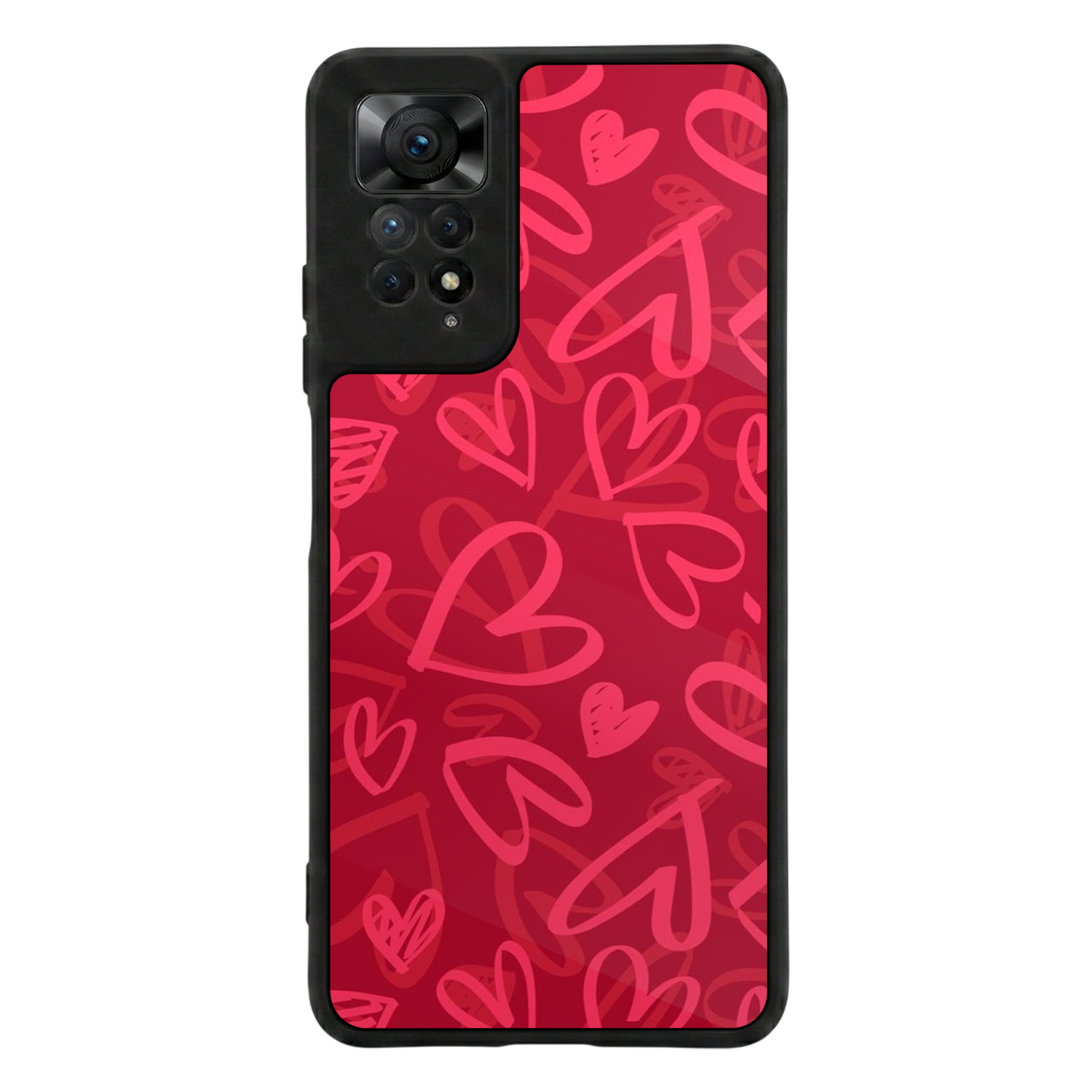 Xiaomi Redmi Note 12 Pro Uyumlu Kalp Love Tasarımlı Glossy Premium Kılıf